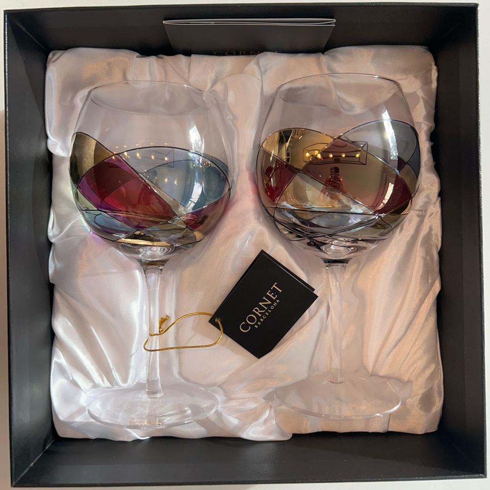 NWT | Cornet Barcelona | Sagrada Wine Glasses — Set of 2